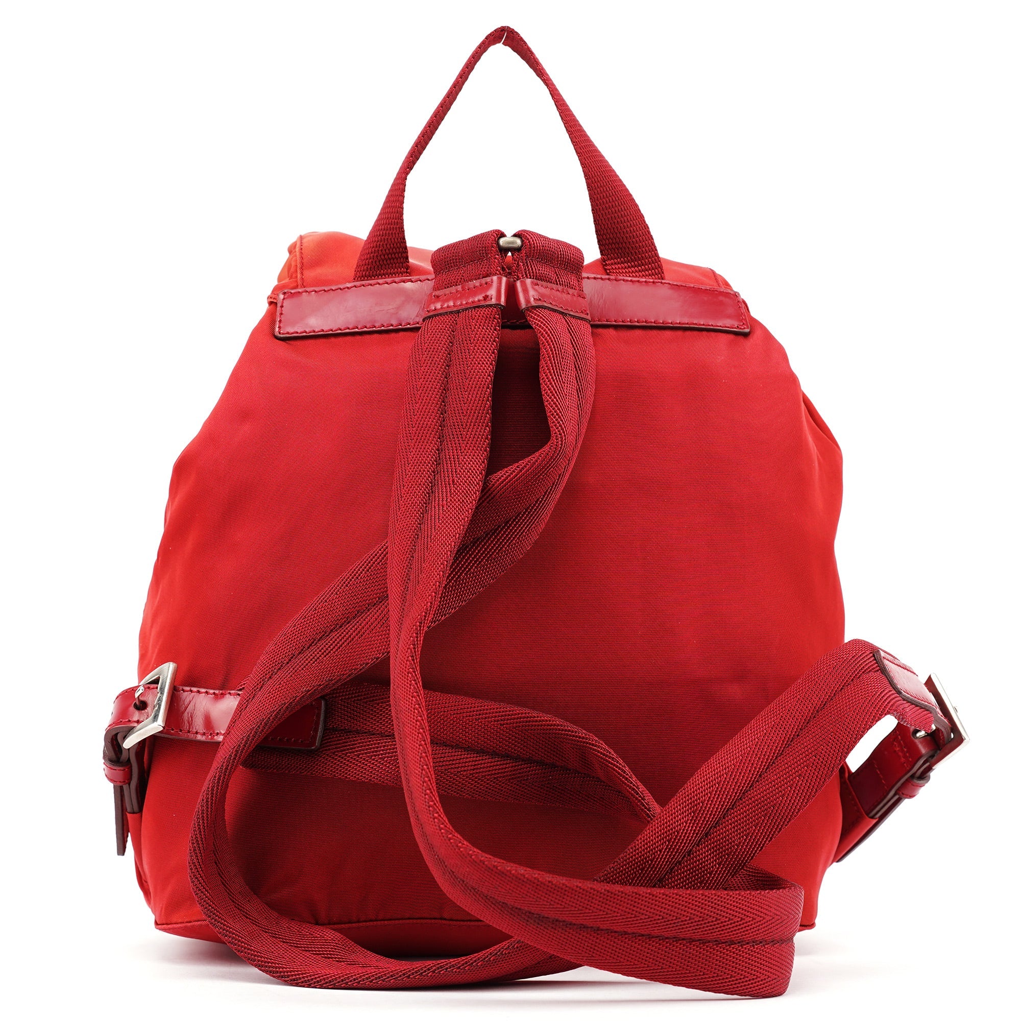 Prada B6677 Tessuto Rucksack aus rotem Nylon