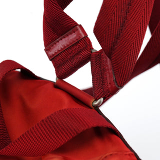 Prada B6677 Red Tessuto Nylon Backpack