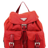 Prada B6677 Tessuto Rucksack aus rotem Nylon
