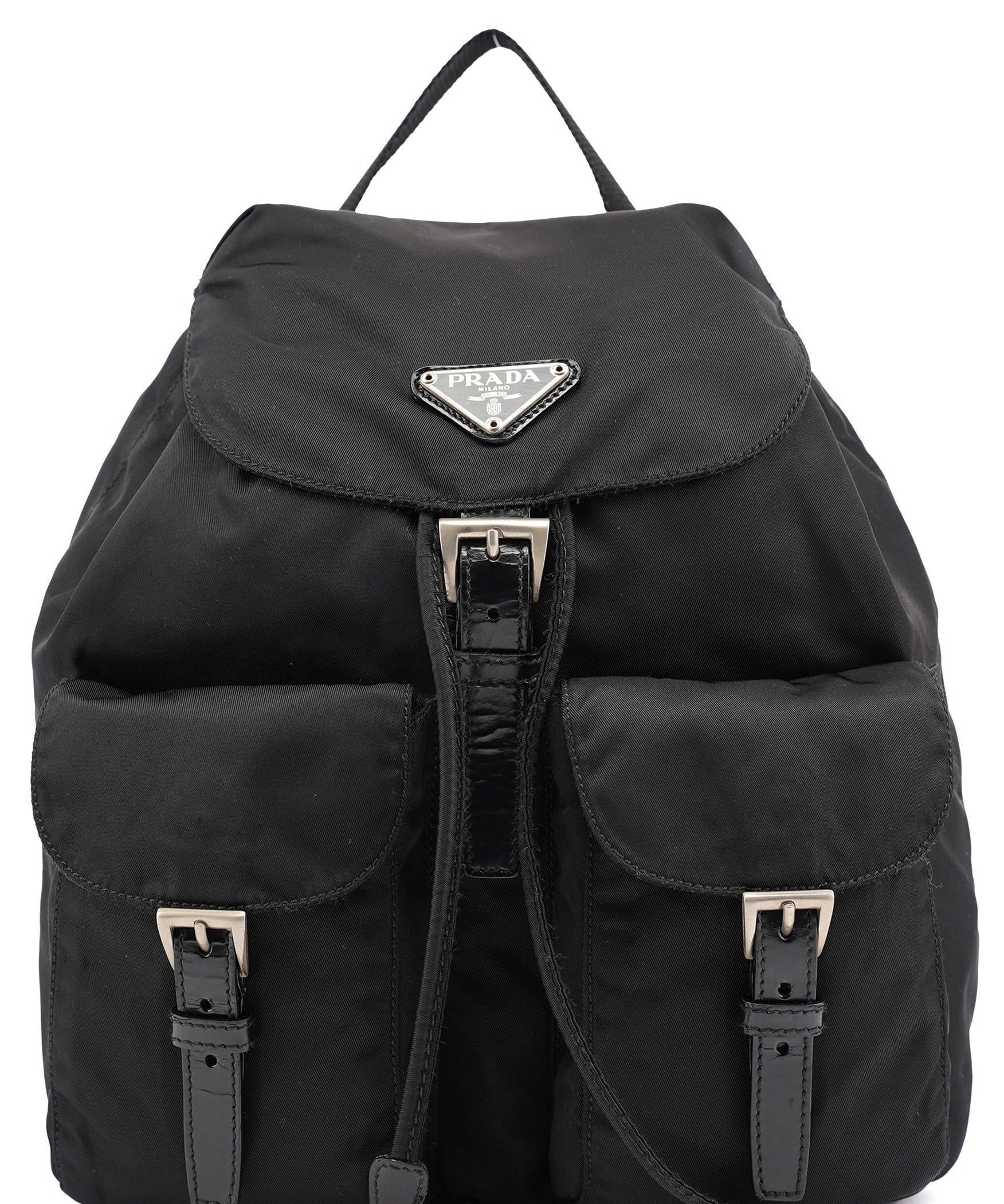Prada B6677F Black Tessuto Vela Backpack