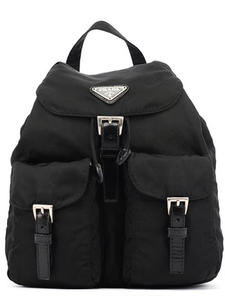 Prada B6677F Black Tessuto Vela Backpack