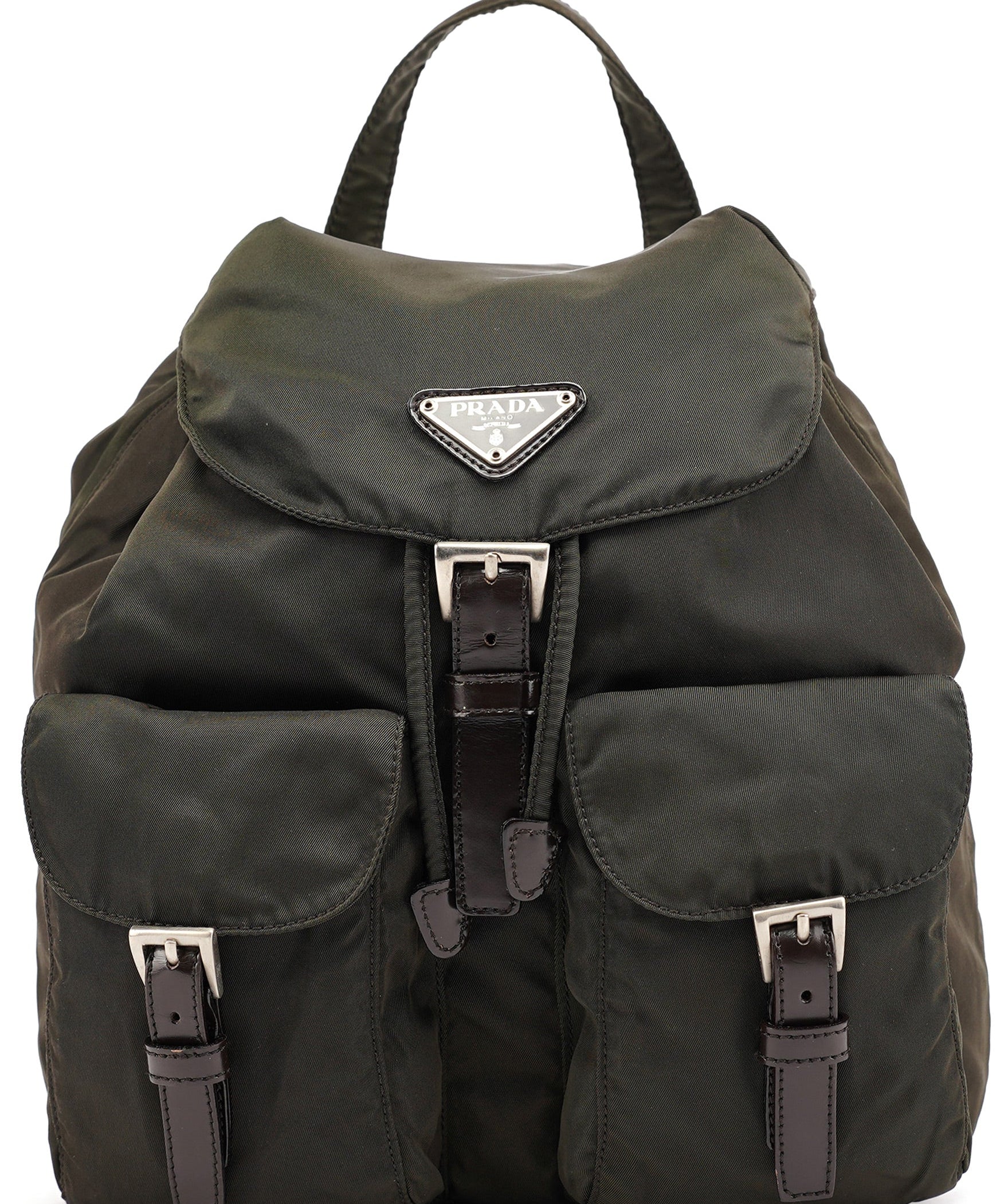 Prada B6677F Green Tessuto Vela Backpack