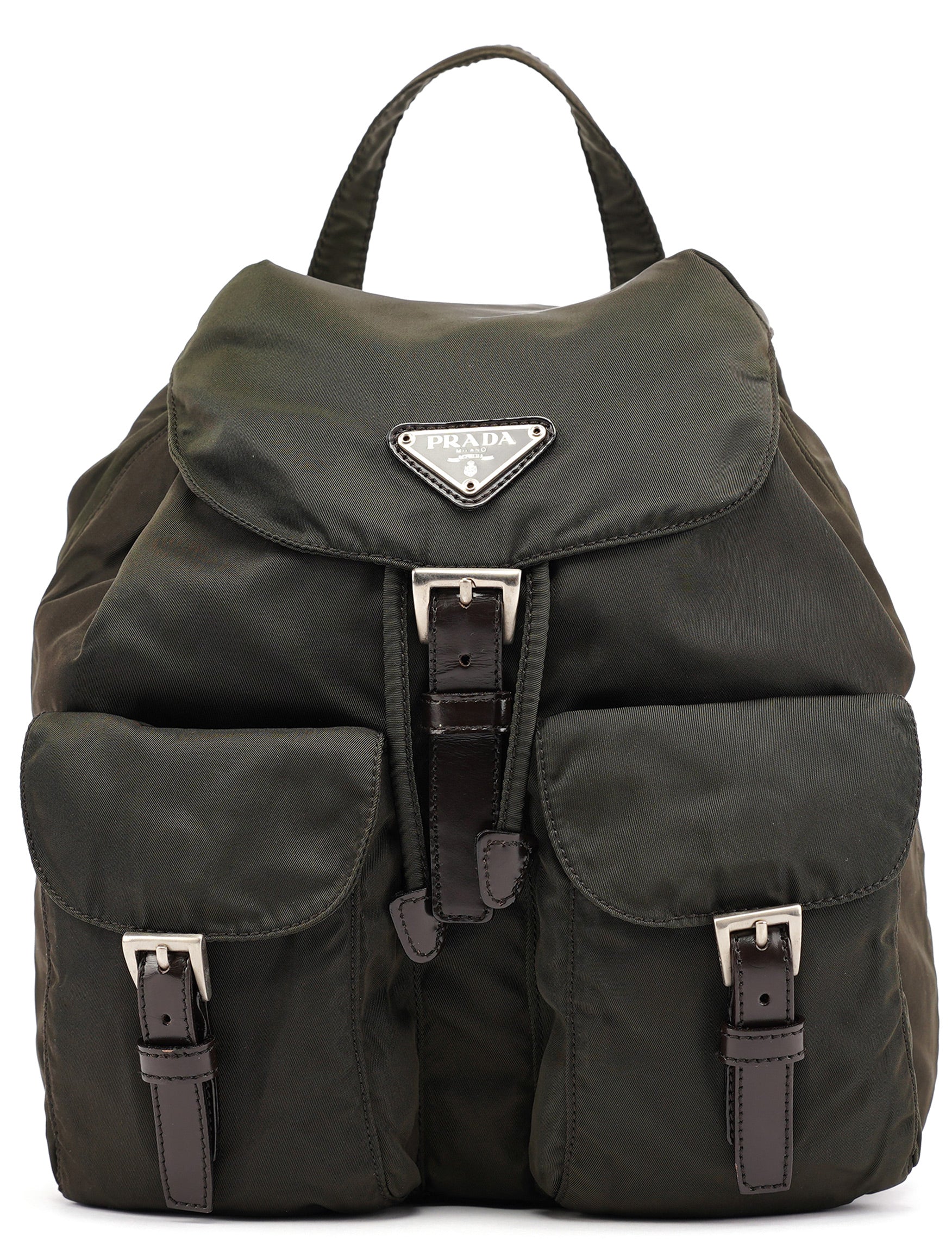 Prada B6677F Green Tessuto Vela Backpack