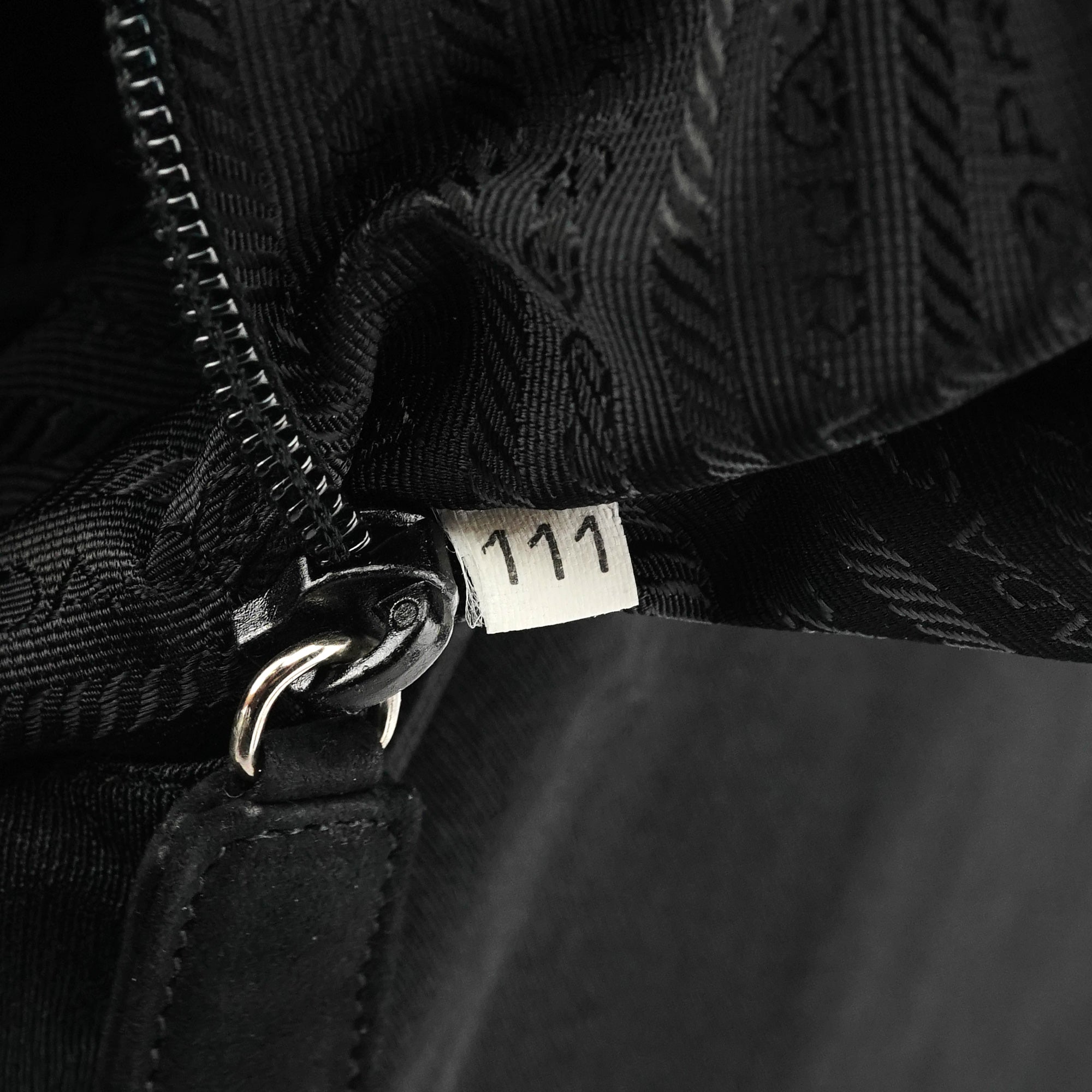 Prada B6686 Sac cabas Tessuto en nylon maillé noir