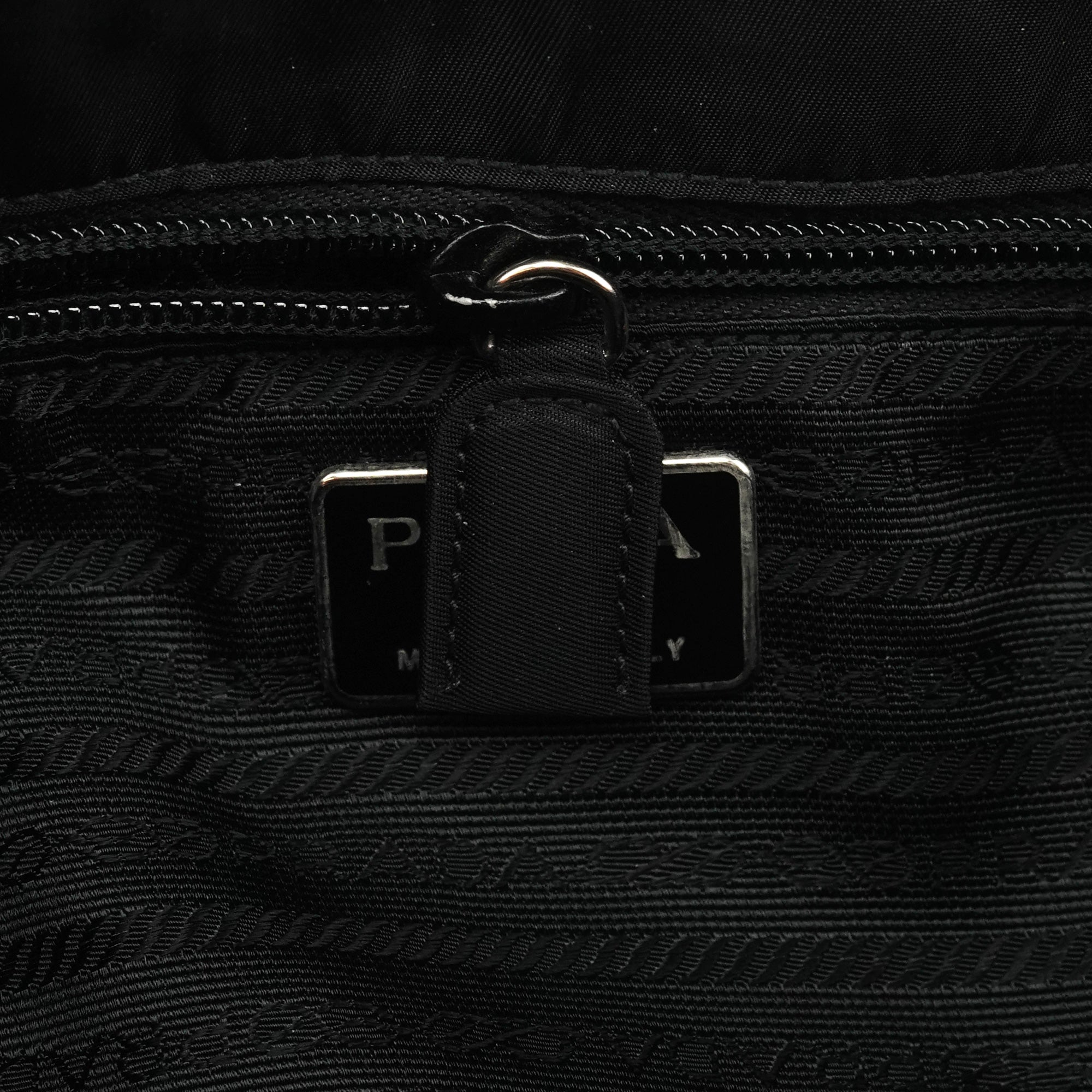 Prada B6781 Black Tessuto Metallo Nylon Shoulder Bag