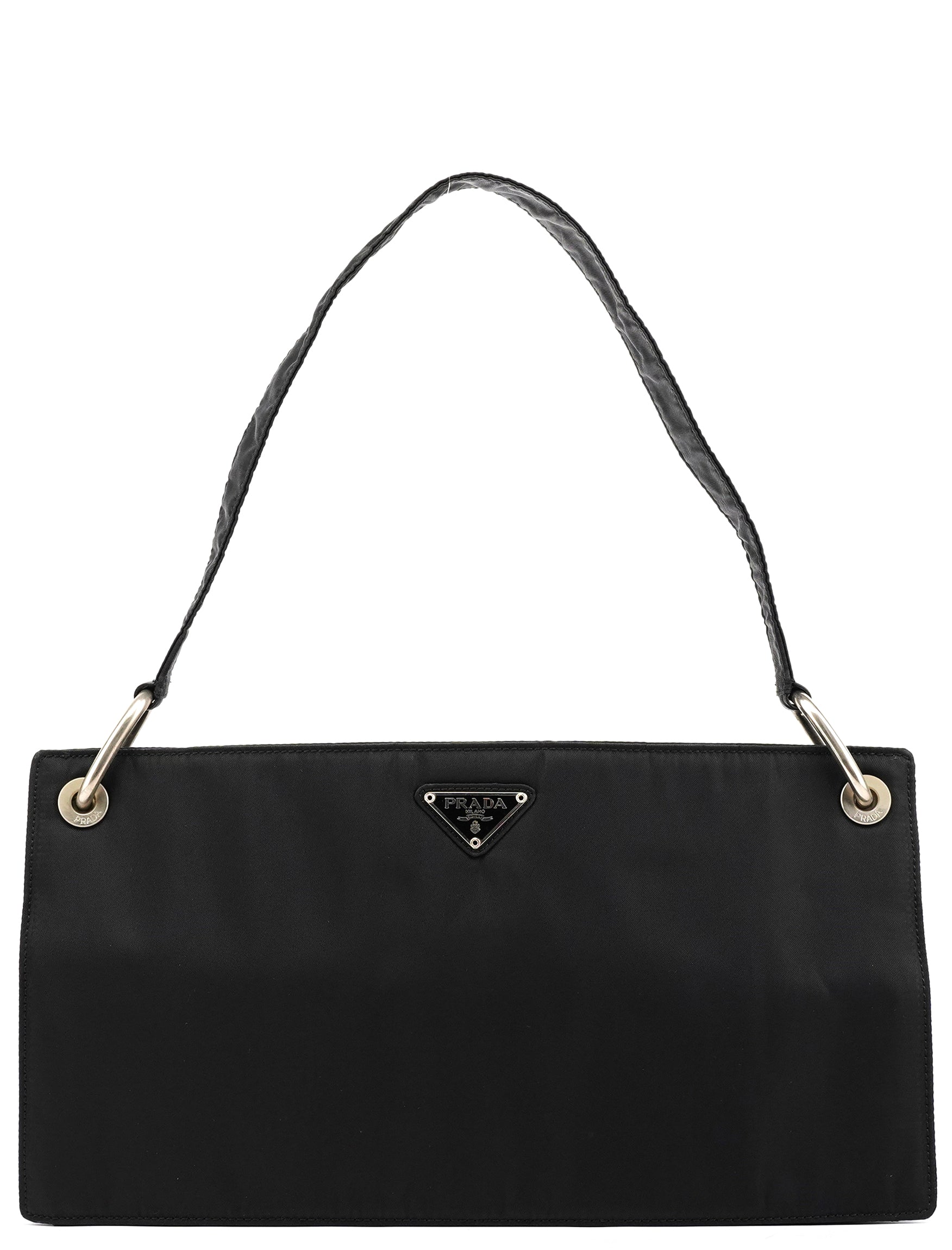 Prada B6781 Black Tessuto Metallo Nylon Shoulder Bag