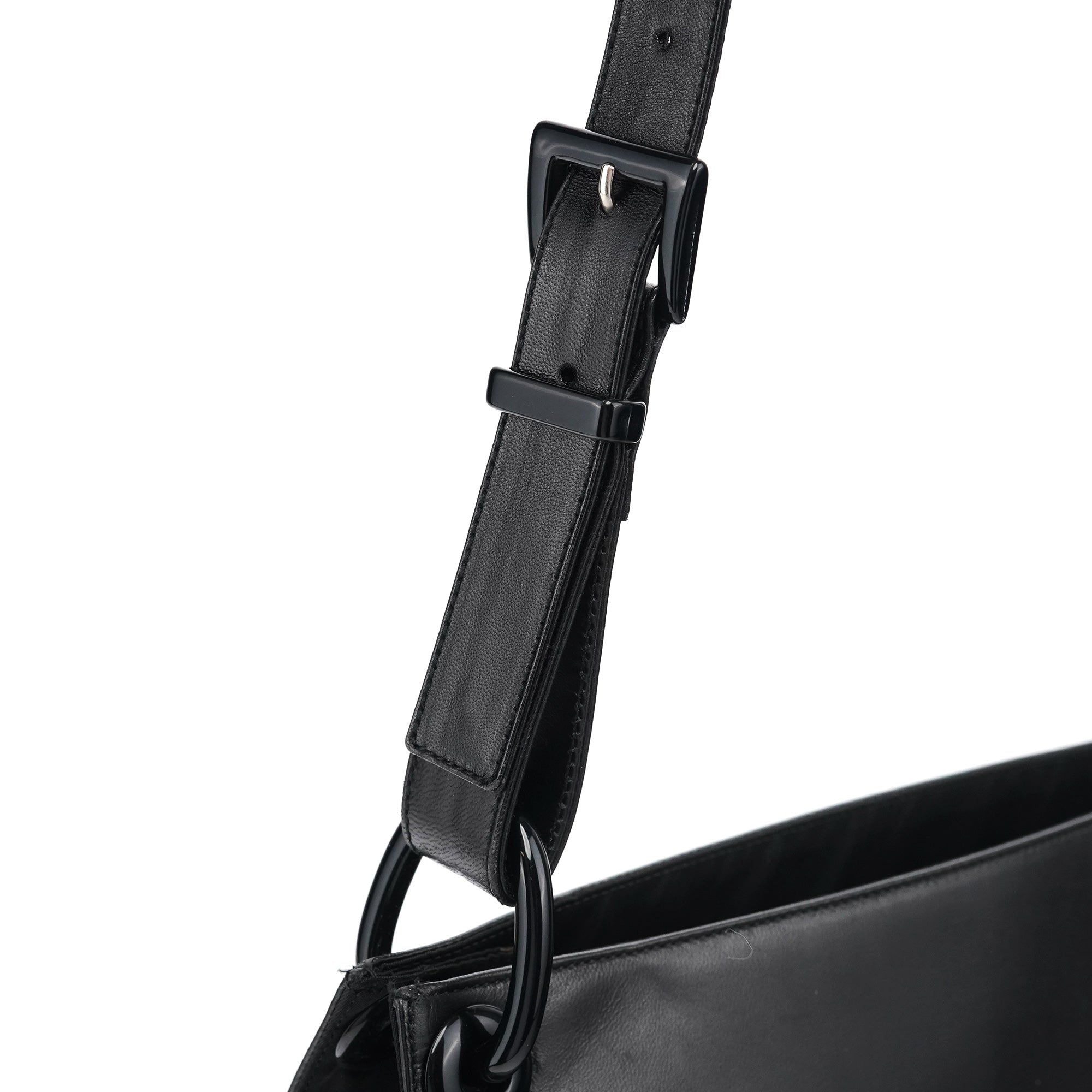 Prada B7177 Sac porté épaule Tessuto en cuir nappa noir