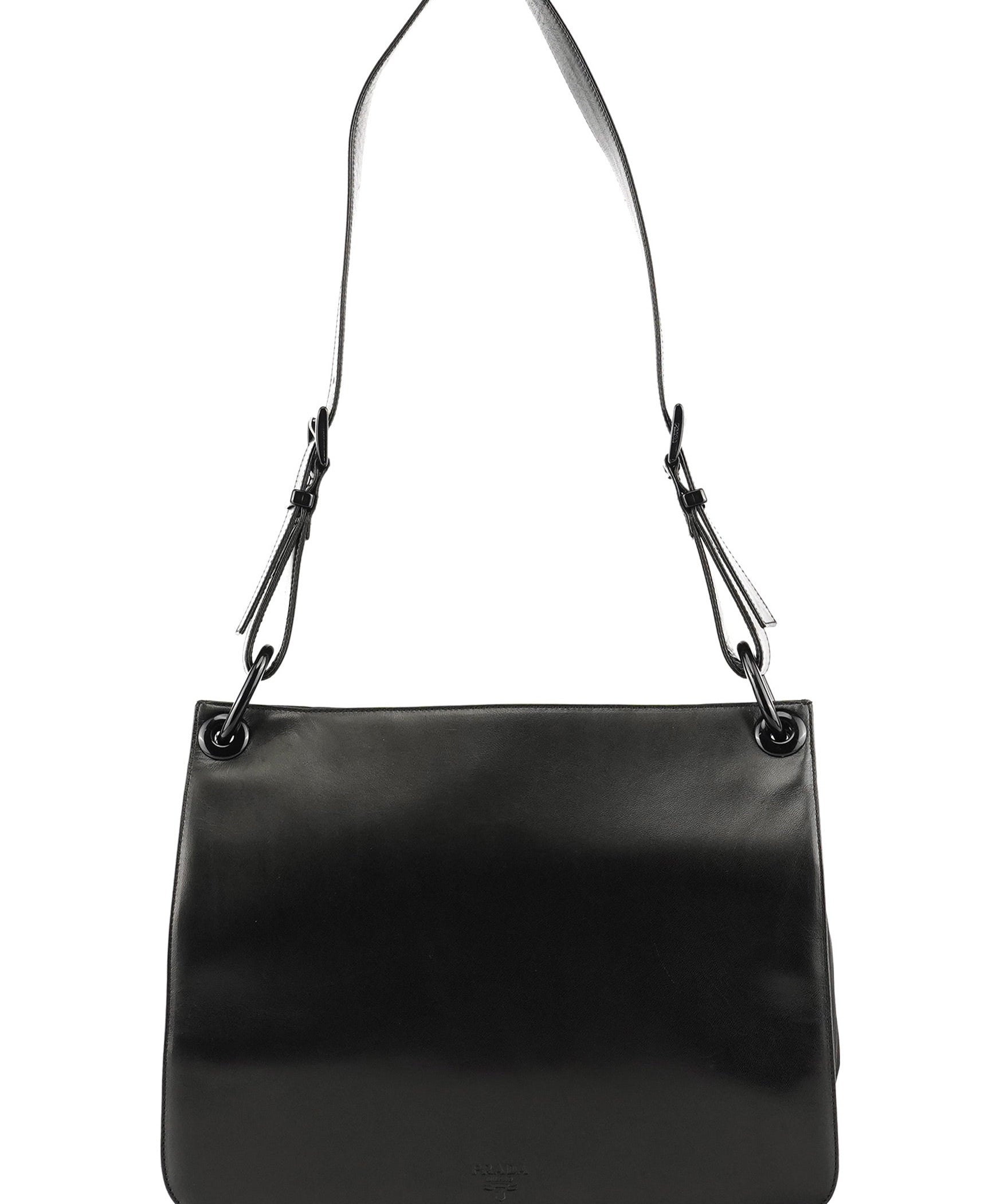 Prada B7177 Black Nappa Tessuto Shoulder Bag