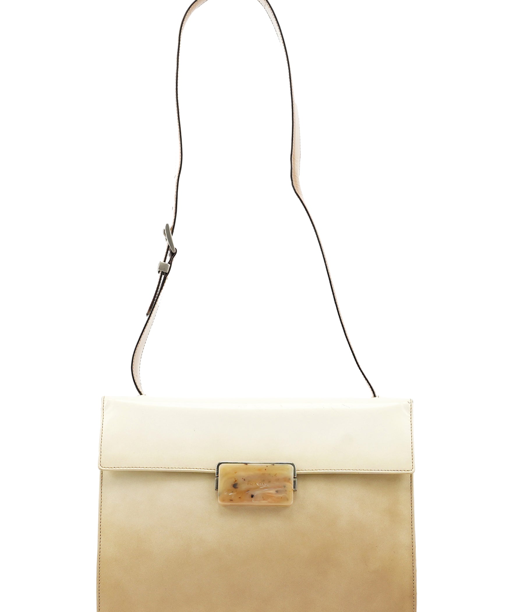 Prada B7300 Beige Spazzolato Crossbody Bag