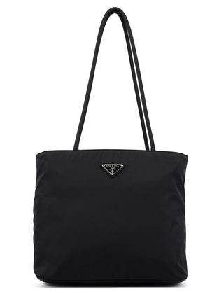 Prada B7352 Black Tessuto City Tote Bag