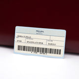 Prada B7389 Burgundy Spazzolato Clutch Tote Bag