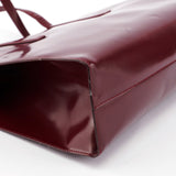 Prada B7389 Burgundy Spazzolato Clutch Tote Bag