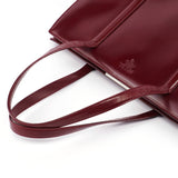 Prada B7389 Burgundy Spazzolato Clutch Tote Bag