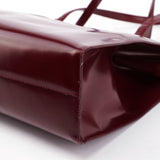 Prada B7389 Burgundy Spazzolato Clutch Tote Bag