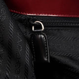 Prada B7389 Burgundy Spazzolato Clutch Tote Bag