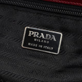 Prada B7389 Burgundy Spazzolato Clutch Tote Bag