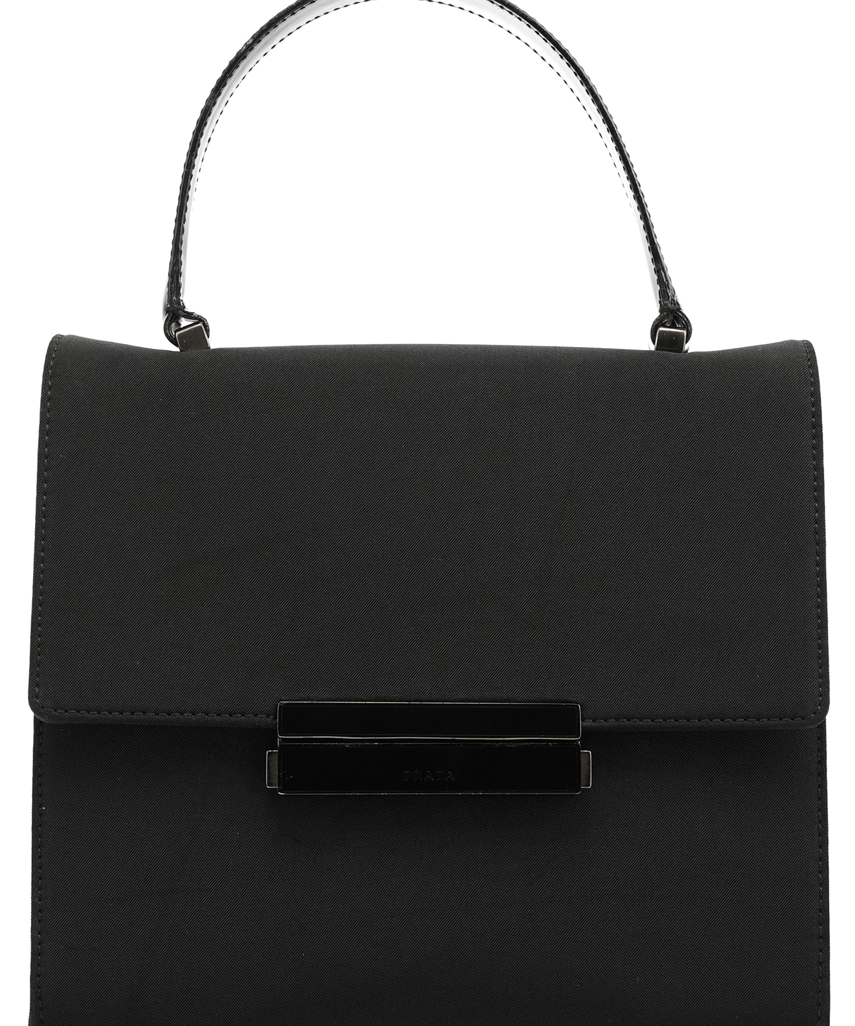 Prada B7415 Black Tessuto Nylon Top Handle Bag