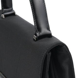 Prada B7415 Black Tessuto Nylon Top Handle Bag