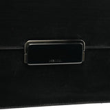 Prada B7417 skuldertaske i sort læder med klap