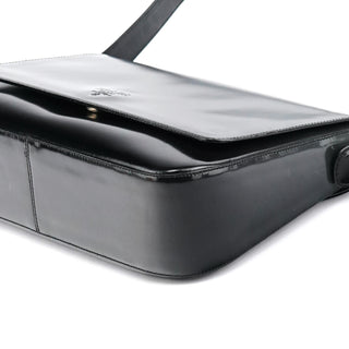 Prada B7443 Black Spazzolato Swivel Shoulder Bag