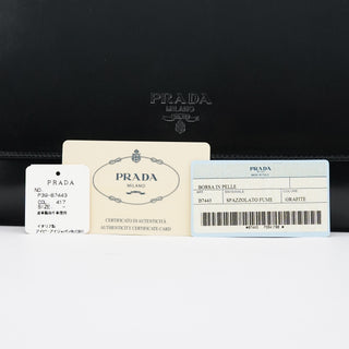 Prada B7443 Black Spazzolato Swivel Shoulder Bag