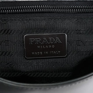 Prada B7443 Black Spazzolato Swivel Shoulder Bag