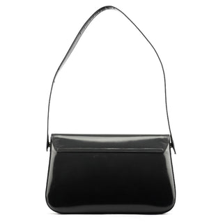 Prada B7443 Black Spazzolato Swivel Shoulder Bag