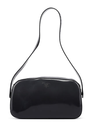 Prada B7446 Anthracite Spazzolato Swivel Shoulder Bag