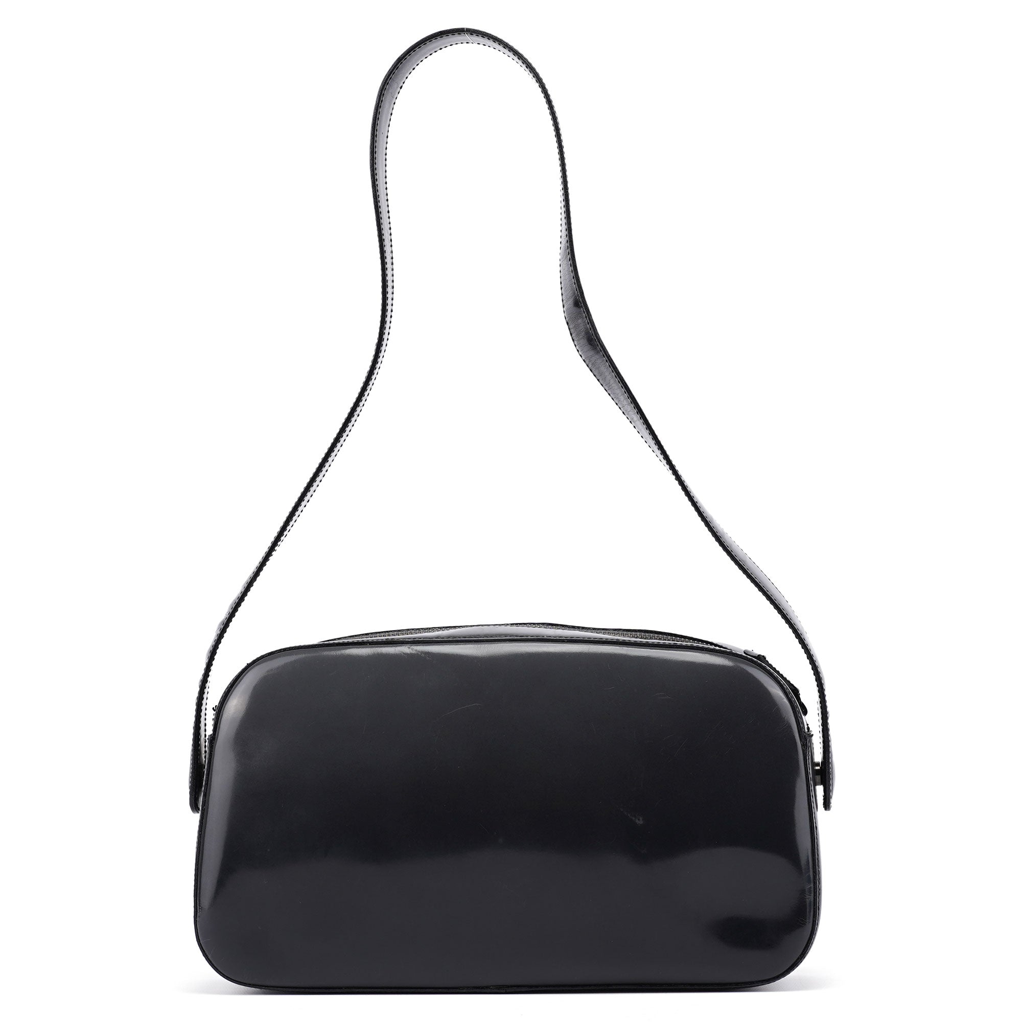 Prada B7446 Anthracite Spazzolato Swivel Shoulder Bag