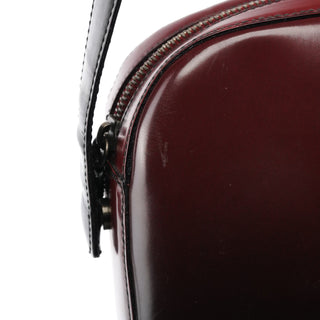 Prada B7447 Burgundy Spazzolato Leather Shoulder Bag
