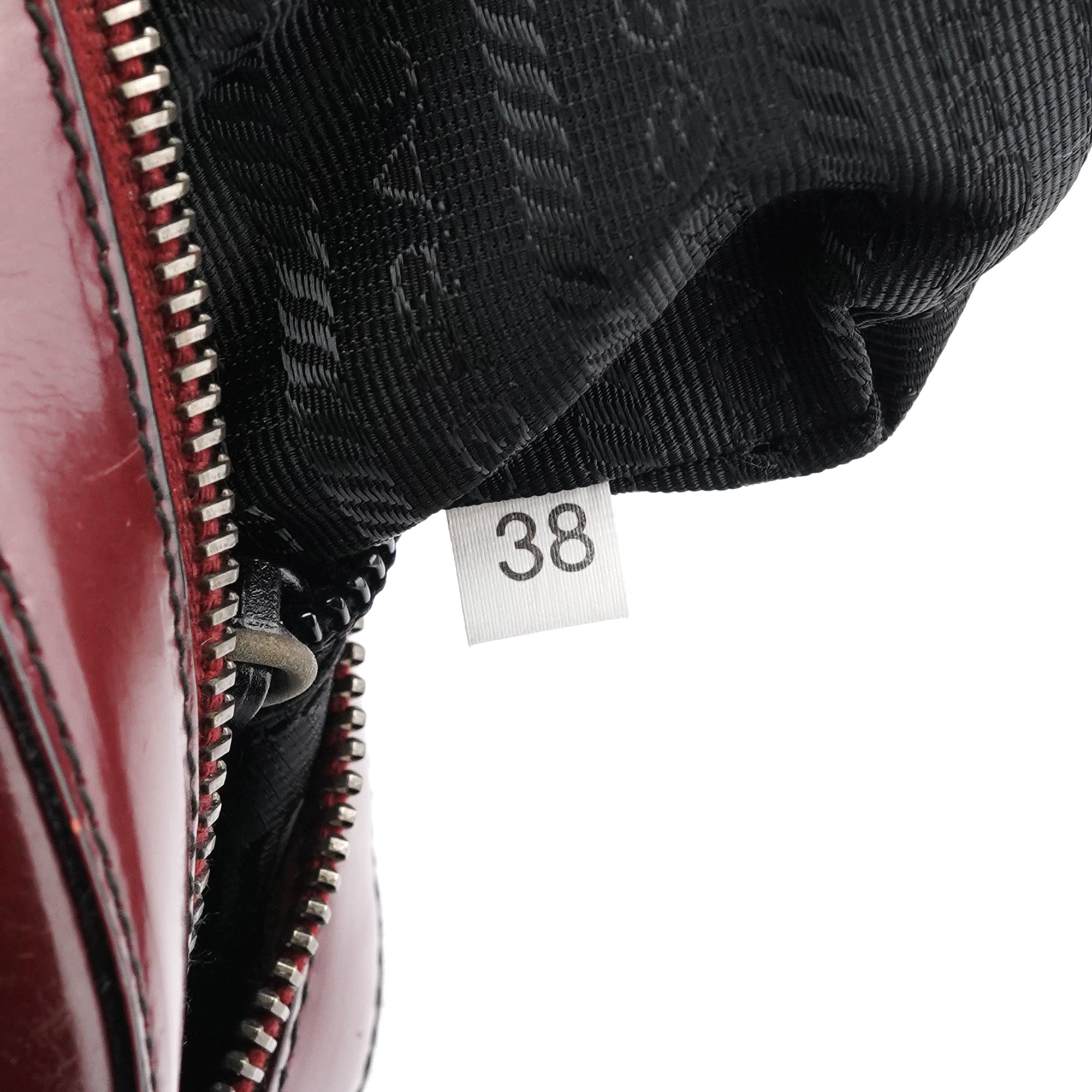Prada B7447 Burgundy Spazzolato Leather Shoulder Bag