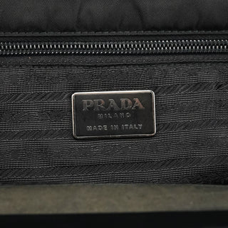 Prada B7451 Black Tessuto Spazzolato Nylon Shoulder Bag