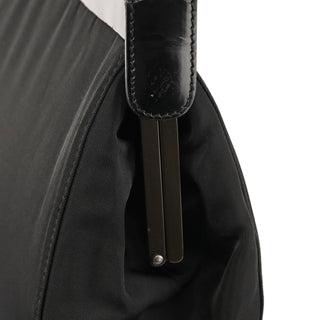 Prada B7451 Black Tessuto Spazzolato Nylon Shoulder Bag