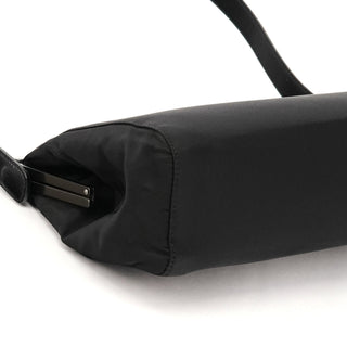 Prada B7451 Black Tessuto Spazzolato Nylon Shoulder Bag