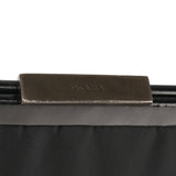 Prada B7451 Black Tessuto Spazzolato Nylon Shoulder Bag