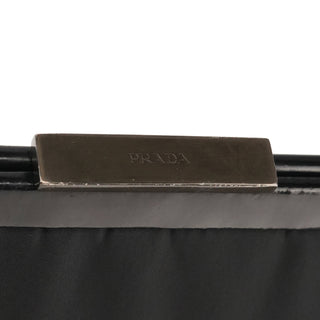 Prada B7451 Black Tessuto Spazzolato Nylon Shoulder Bag
