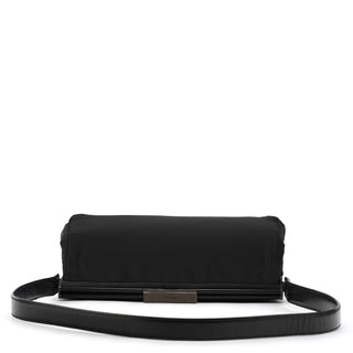 Prada B7451 Black Tessuto Spazzolato Nylon Shoulder Bag