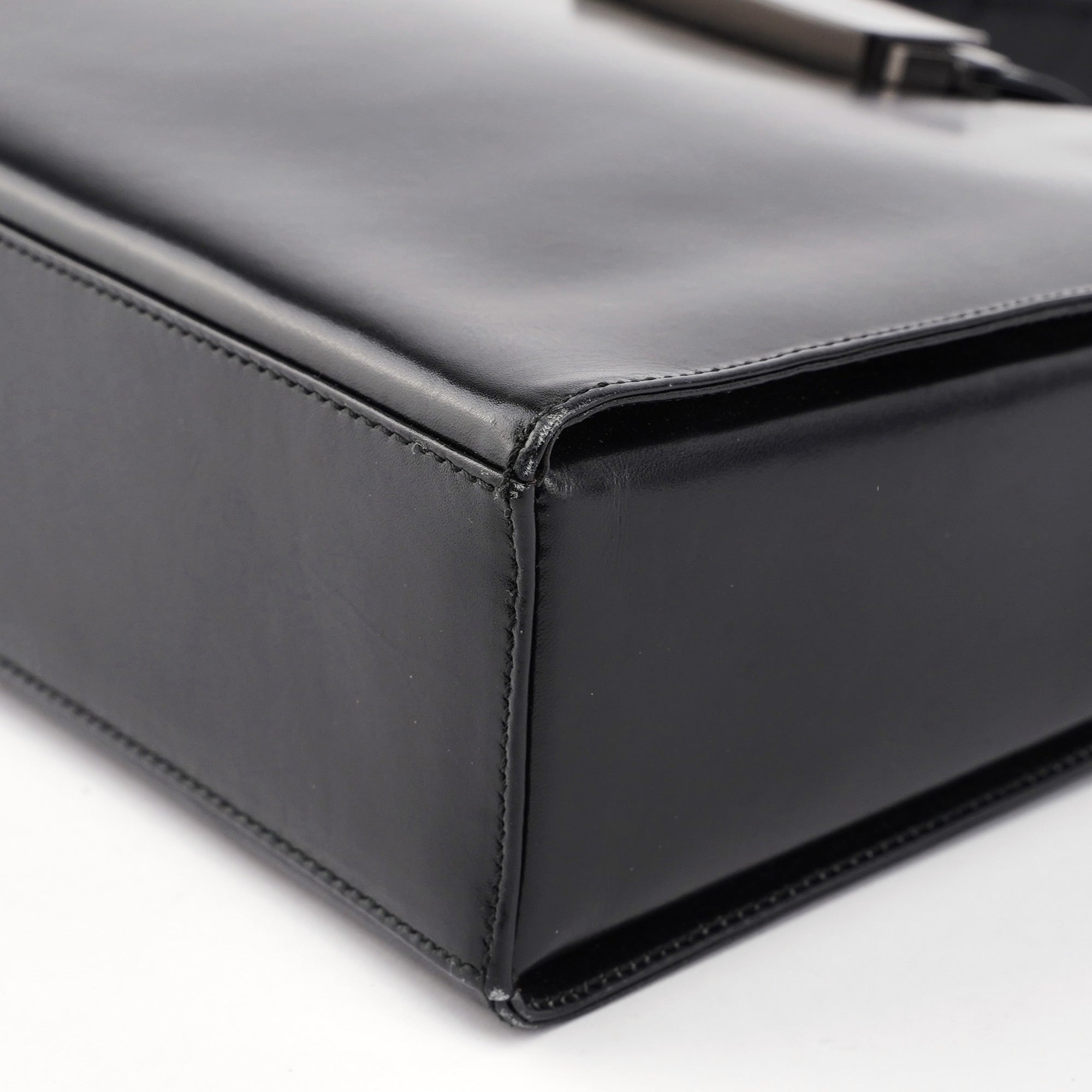 Prada B7492 Black Calfskin Vitello Smalt Shoulder Bag