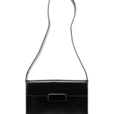 Prada B7495 Black Calfskin Buckle Shoulder Bag
