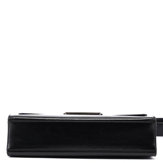 Prada B7495 Black Calfskin Buckle Shoulder Bag