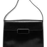 Prada B7495 Black Calfskin Buckle Shoulder Bag