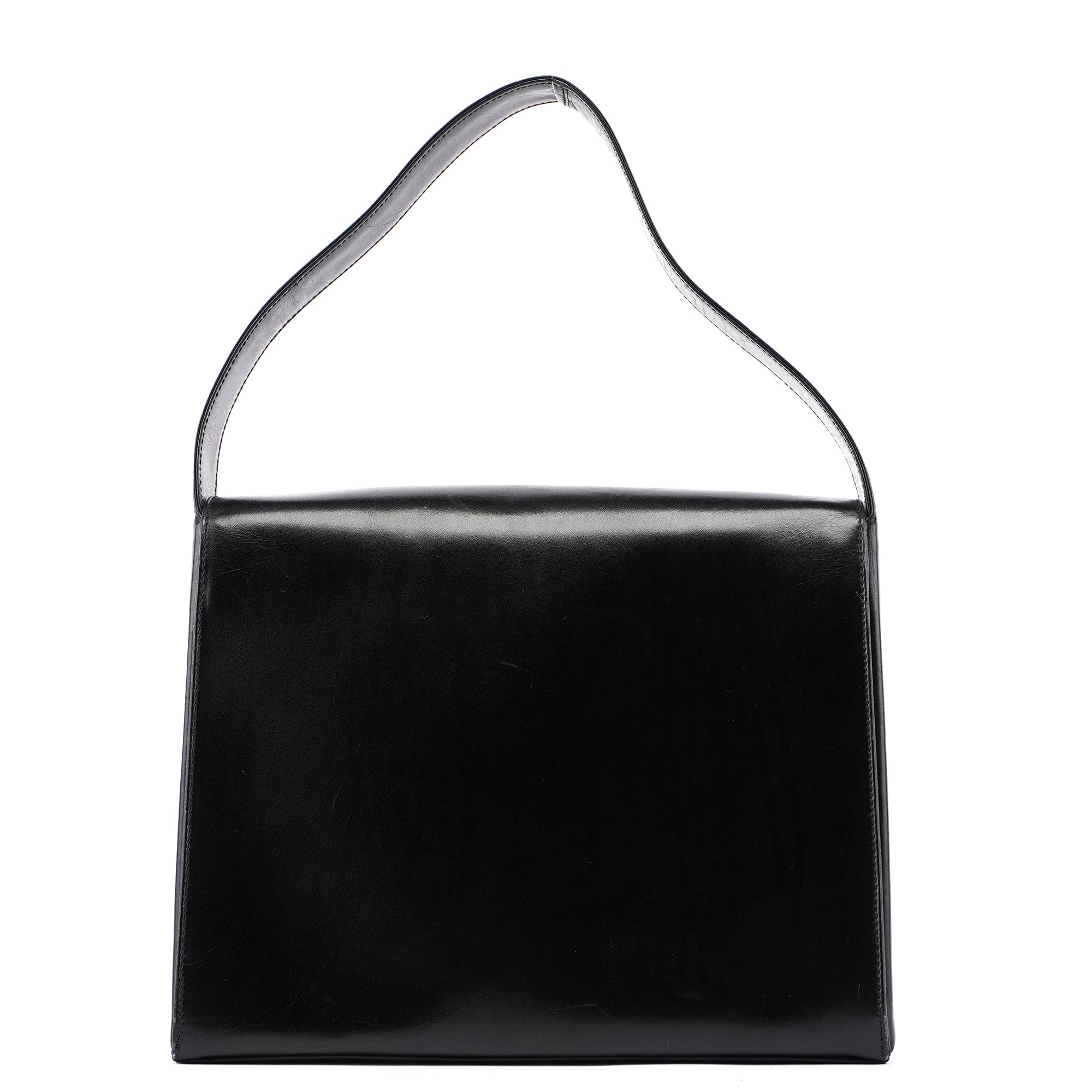 Prada B7495 Black Calfskin Buckle Shoulder Bag
