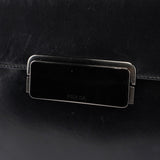 Prada B7495 Black Calfskin Buckle Shoulder Bag
