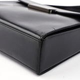 Prada B7495 Black Calfskin Buckle Shoulder Bag