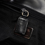 Prada B7495 Black Calfskin Buckle Shoulder Bag
