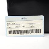 Prada B7495 Black Calfskin Buckle Shoulder Bag