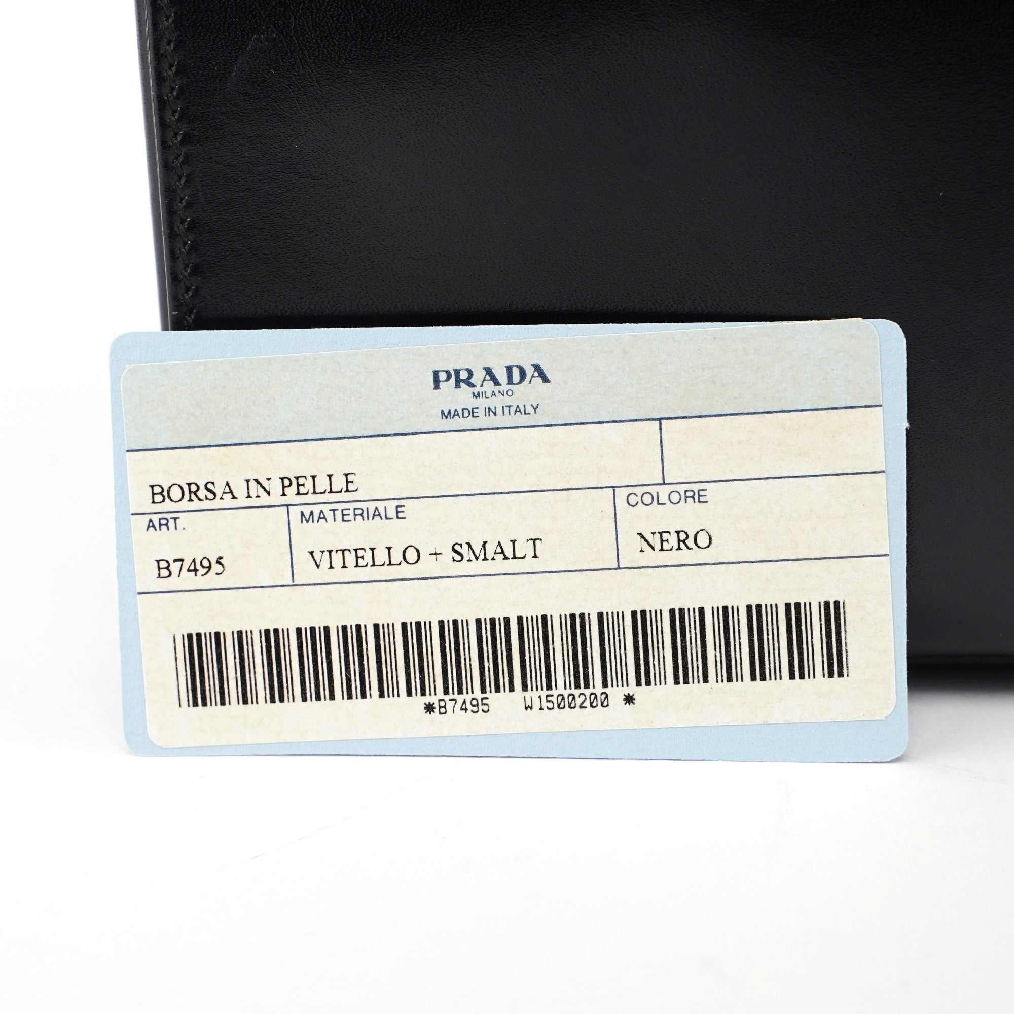 Prada B7495 Black Calfskin Buckle Shoulder Bag