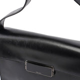 Prada B7495 Black Calfskin Buckle Shoulder Bag