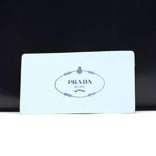 Prada B7495 Black Leather Flap Shoulder Bag