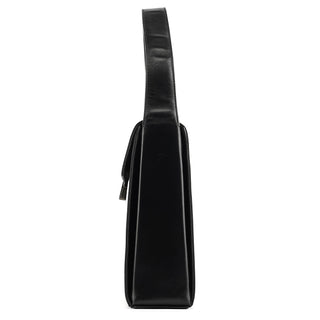 Prada B7495 Black Leather Flap Shoulder Bag